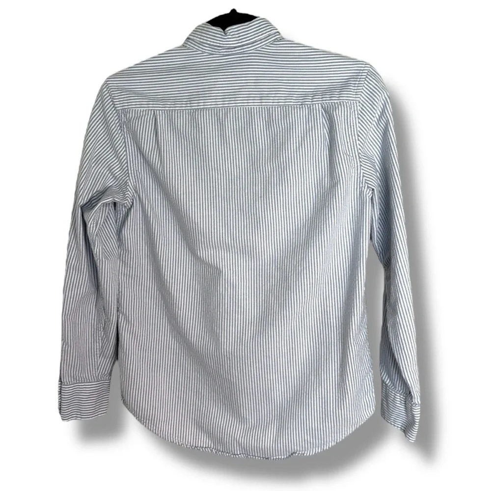 Crewcuts Boys Blue and White Stripe Button Down Shirt Size 12